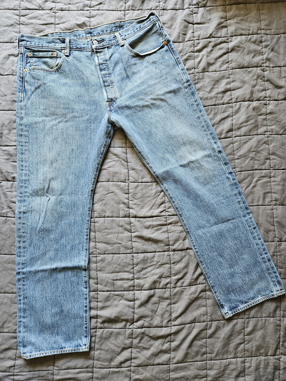Levi's 501 Original Fit Straight Leg Jeans Light Wash Men's 38x30